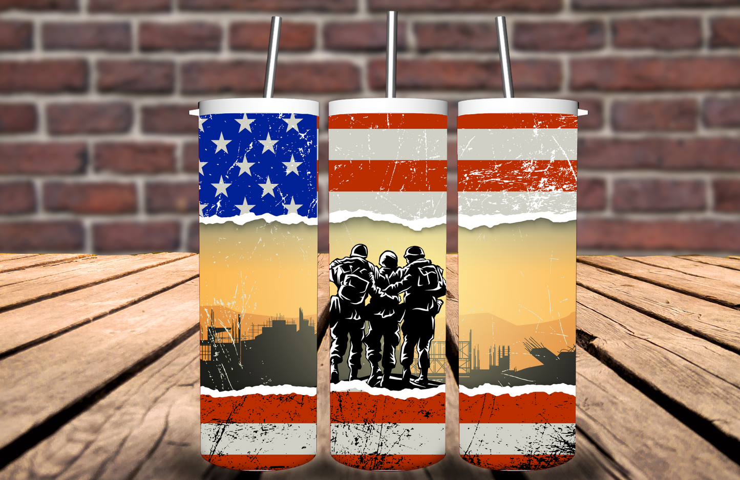 No Man Left Behind Military 20 oz Tumbler