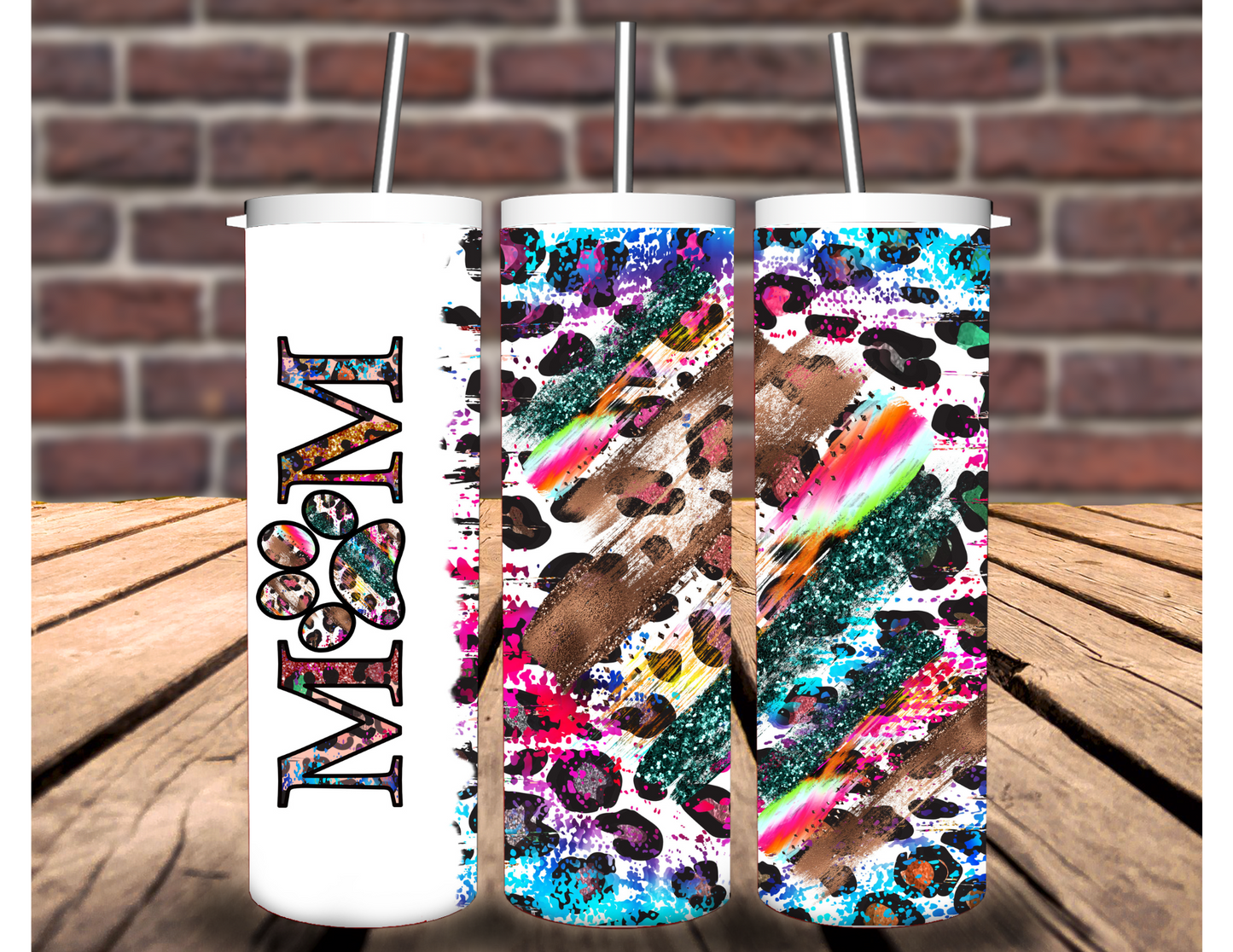 Dog Mom Leopard 20 oz Tumbler