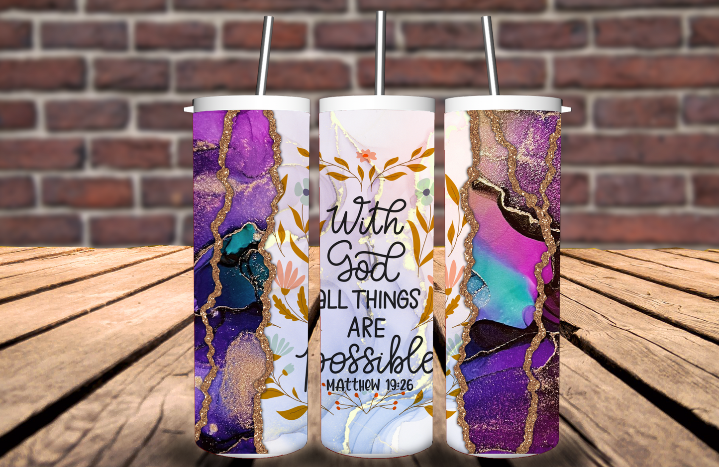 With God All Things Are Possible 20 oz Tumbler