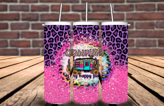 Camping is My Happy Place 20 oz Tumbler