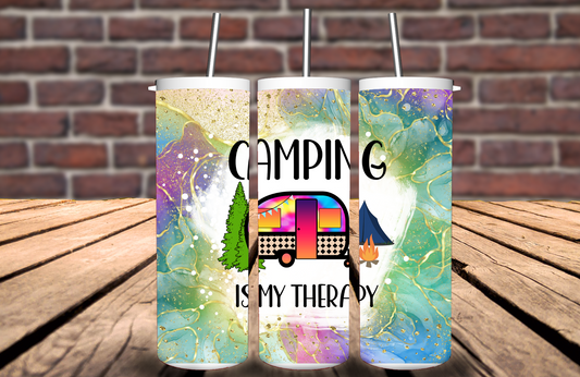 Camping is My Therapy 20 oz Tumbler