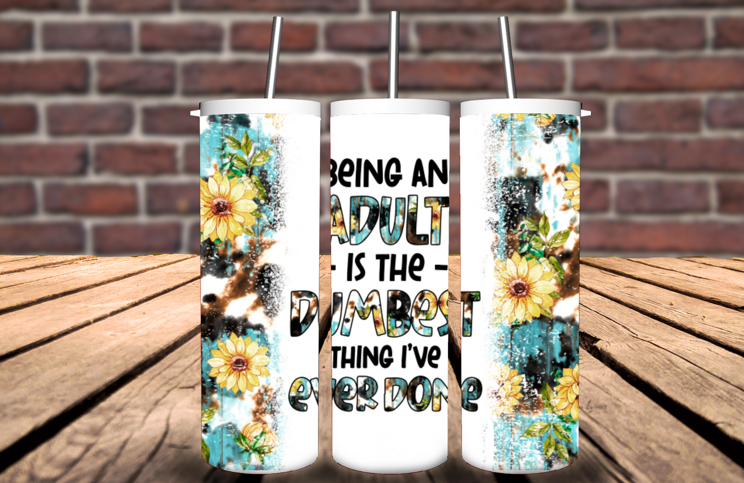Being an Adult 20 oz Tumbler