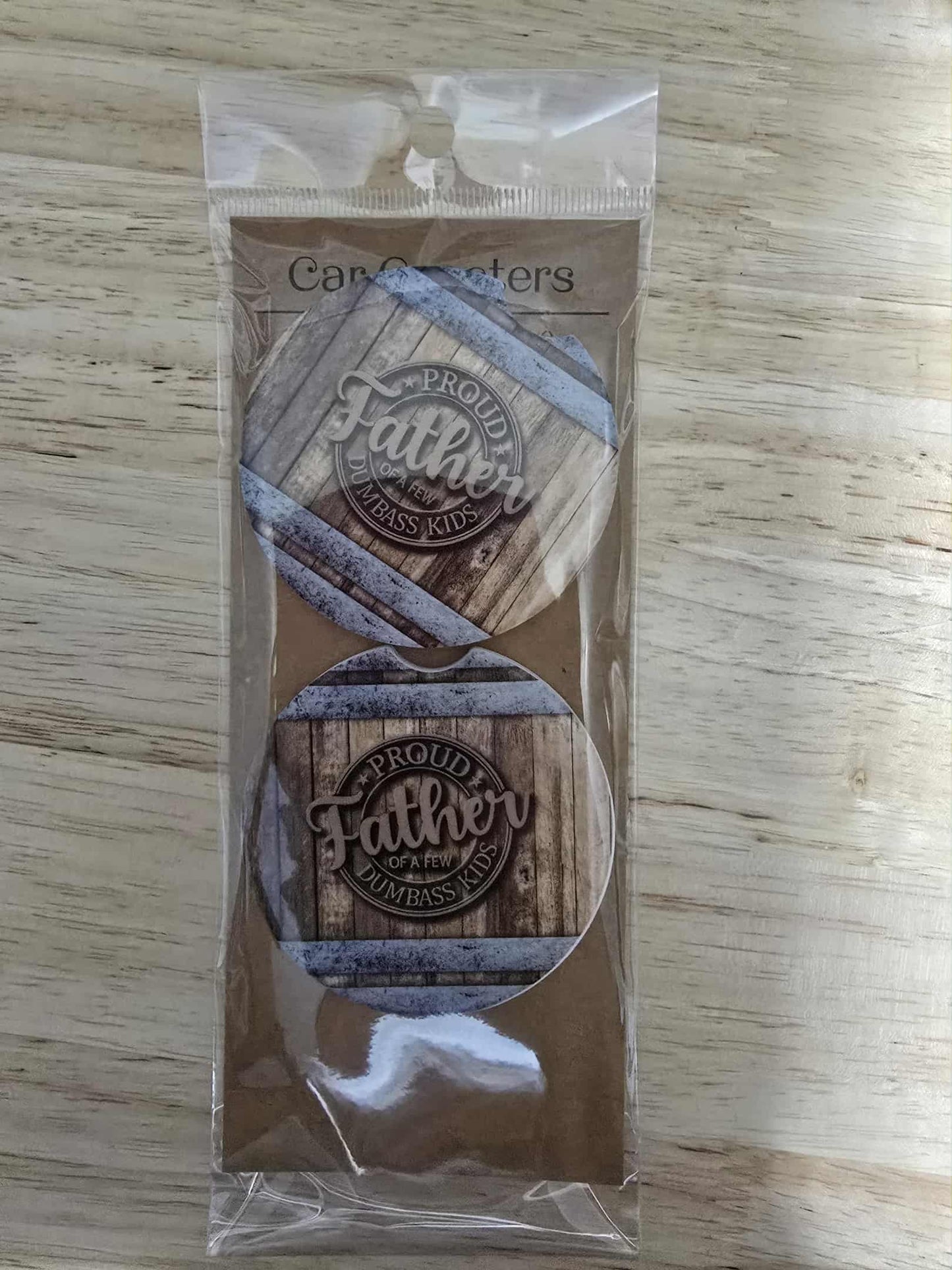 2 Pack Ceramic Car Coasters