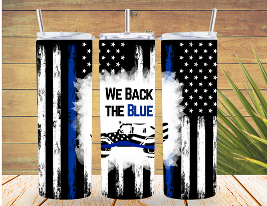 We Back the Blue 20 oz Tumbler