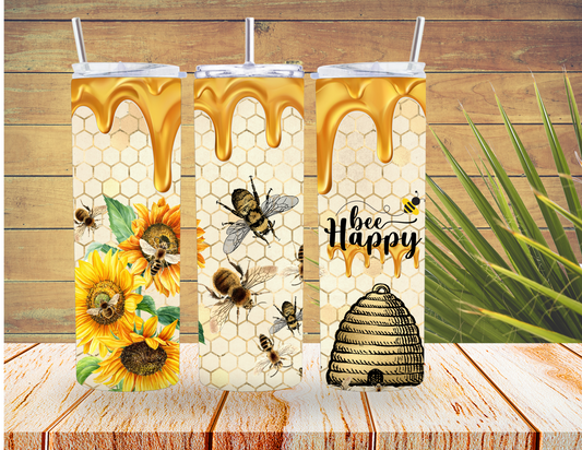 Bee Happy 20 oz Tumbler