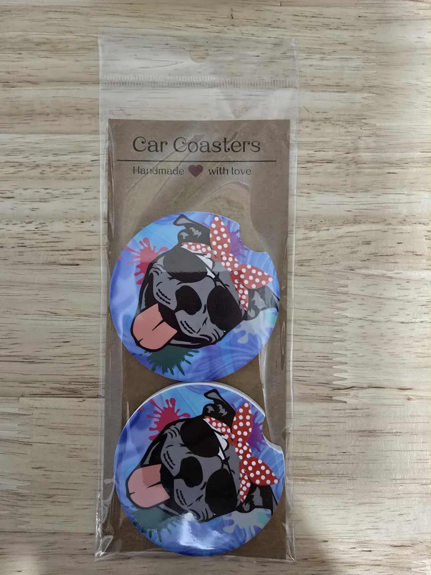 2 Pack Ceramic Car Coasters