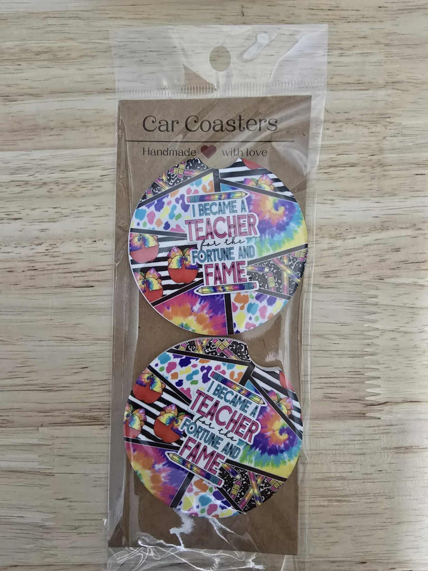 2 Pack Ceramic Car Coasters