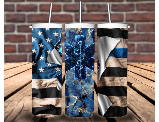 Back The Blue EMT 20 oz Tumbler