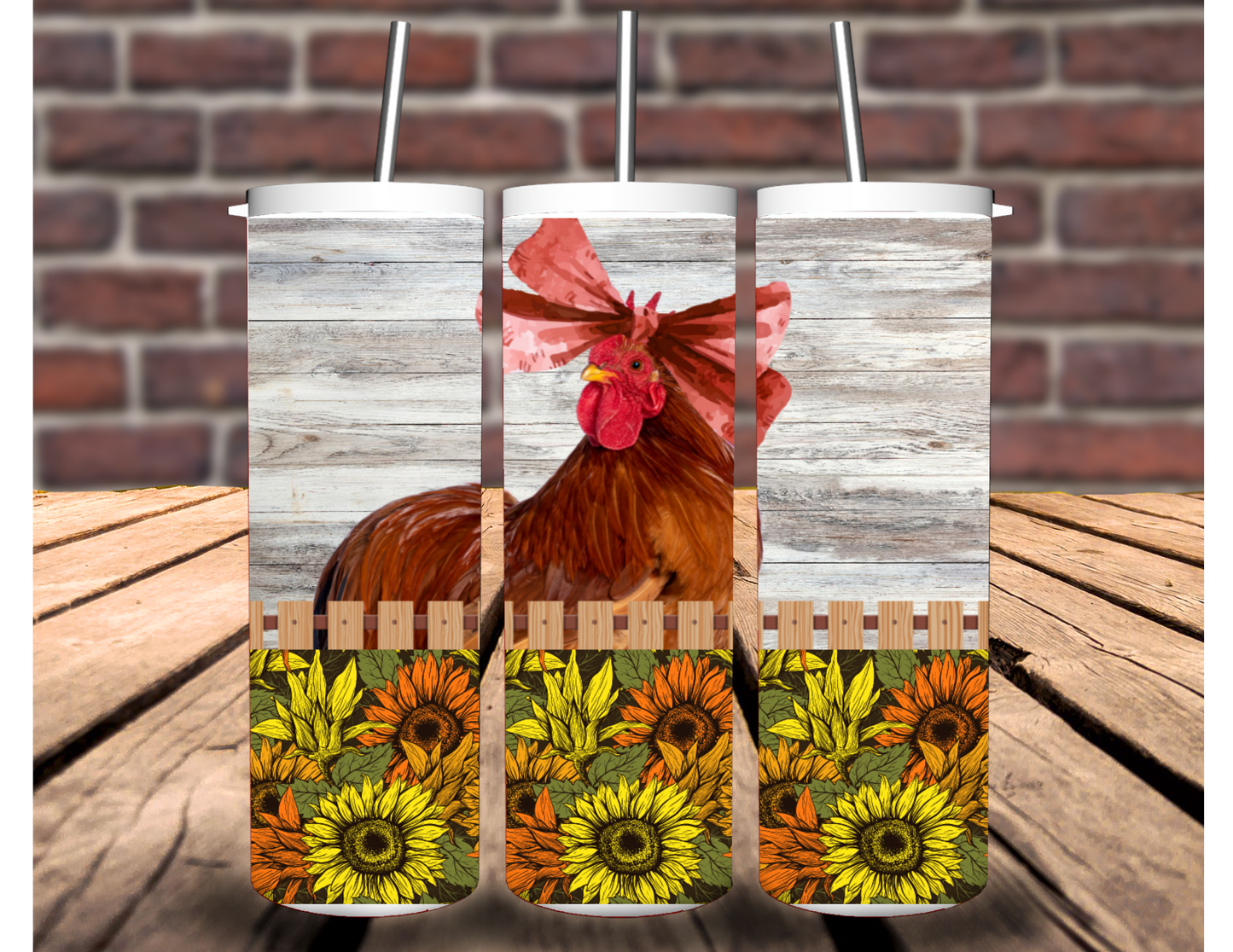 Sunflower Chicken 20 oz Tumbler