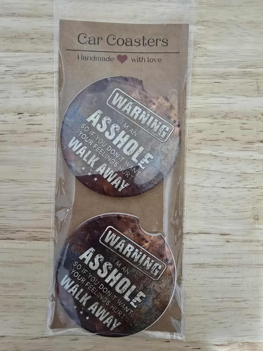 2 Pack Ceramic Car Coasters