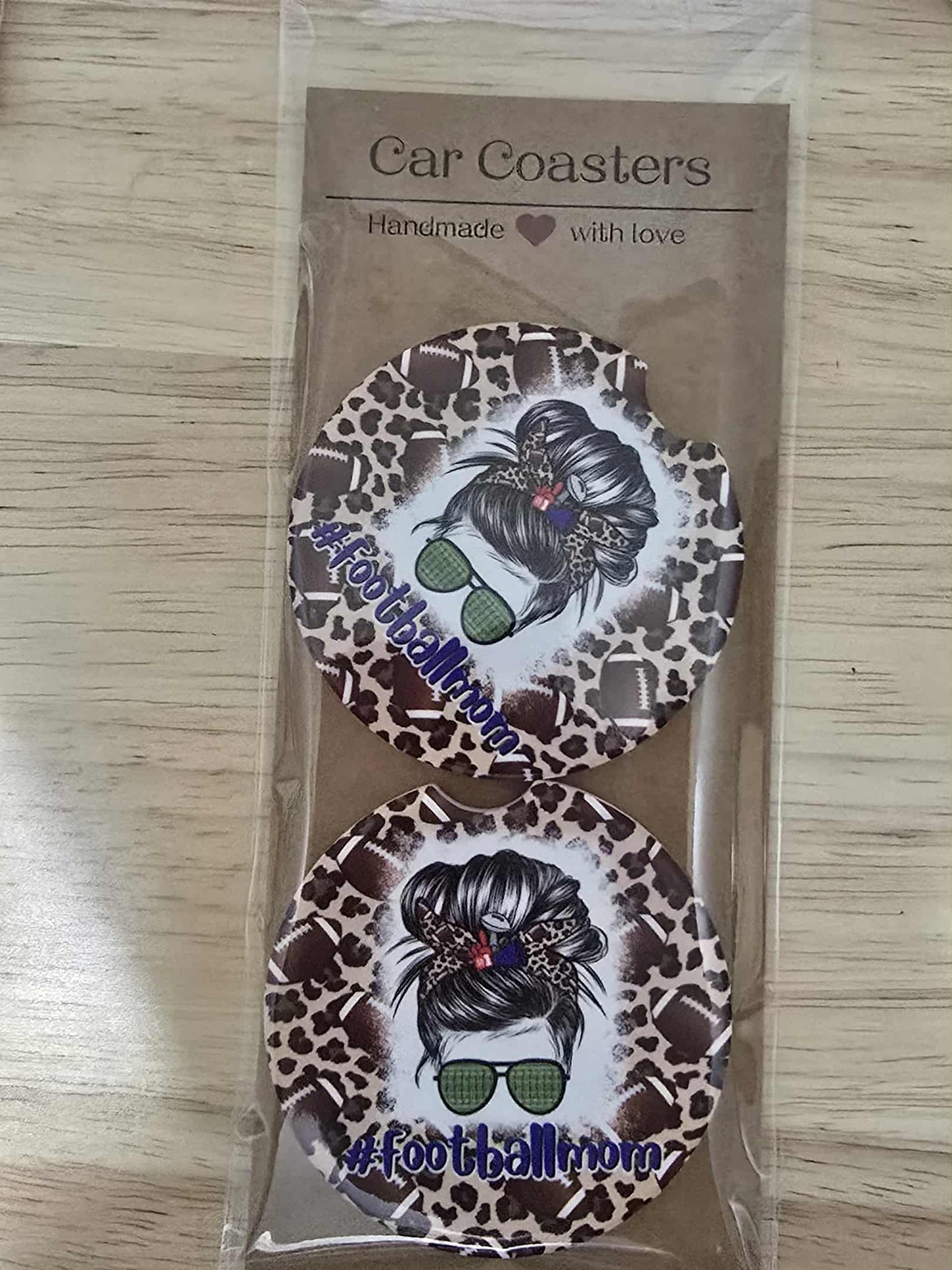 2 Pack Ceramic Car Coasters