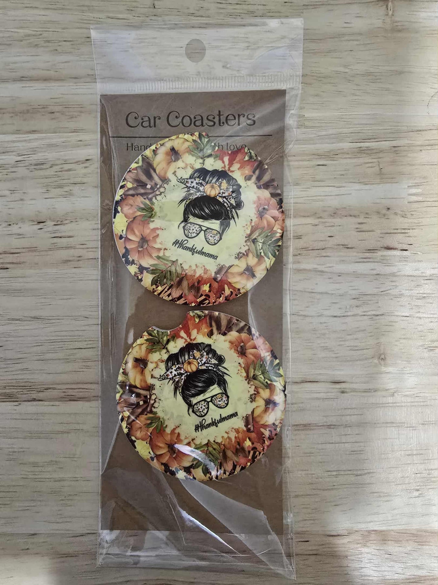 2 Pack Ceramic Car Coasters